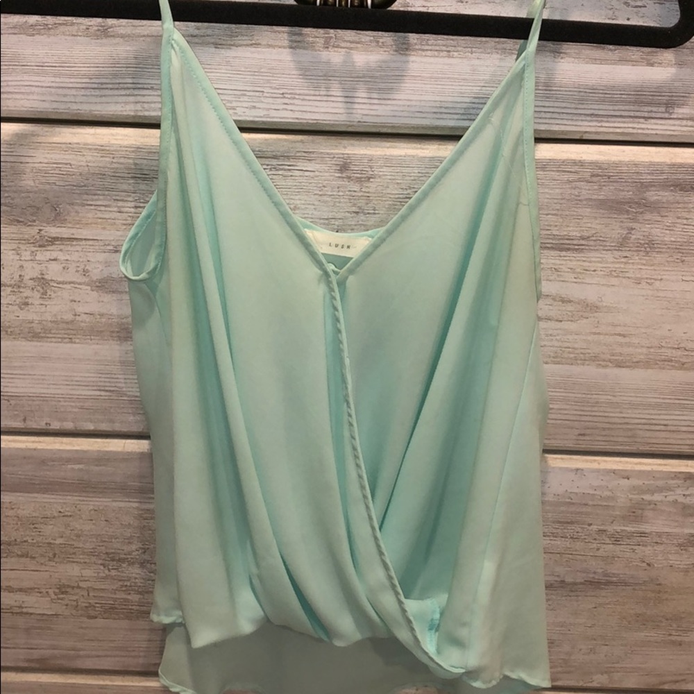 Teal wrap tank